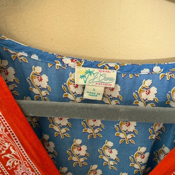 J.Crew Women's V-Neck Cover Up Dress in Classic Block Print Beachwear small - Picture 4 of 8